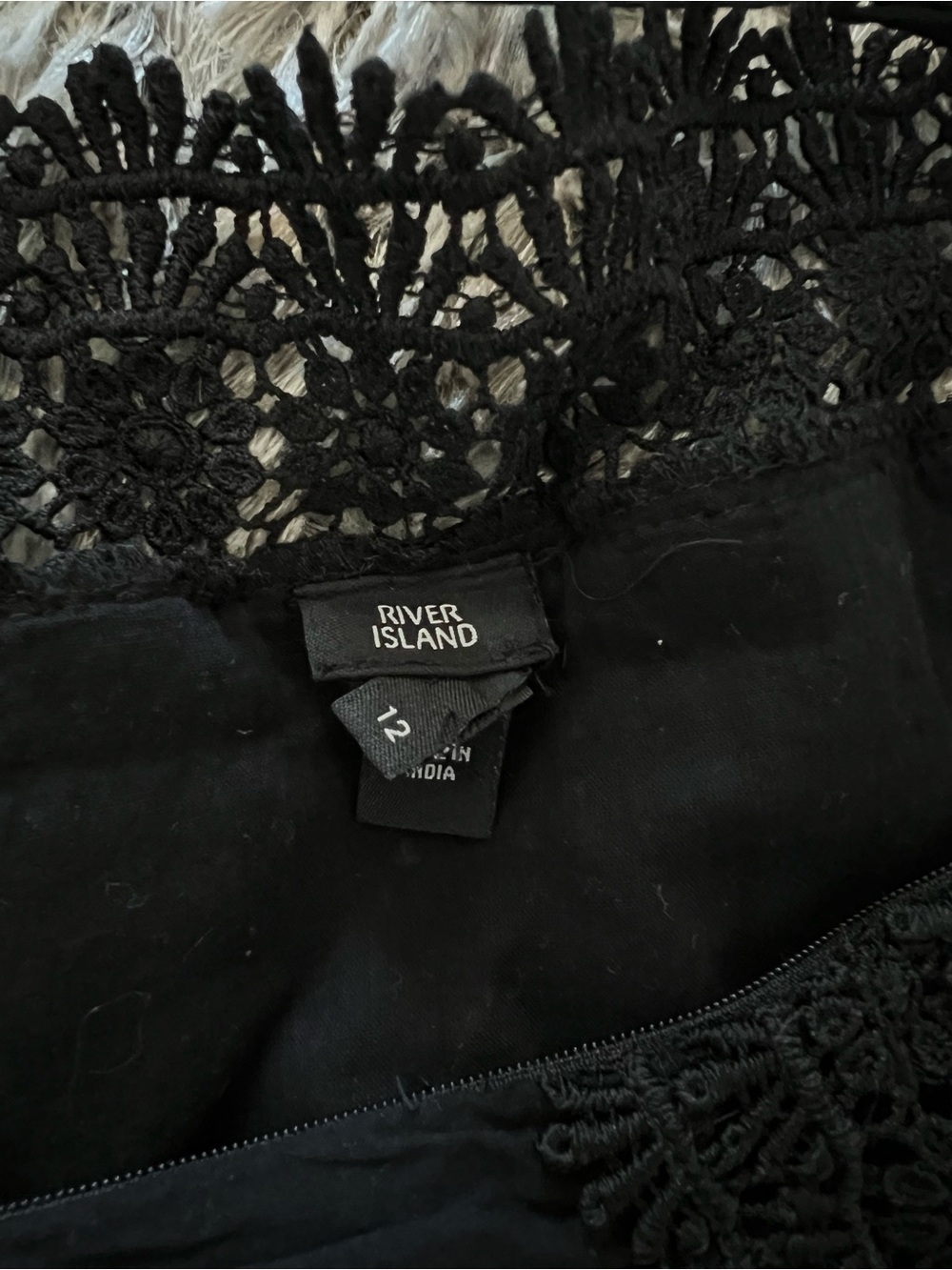 River Island Black Lace Cotton Dress - Picture 13 of 15